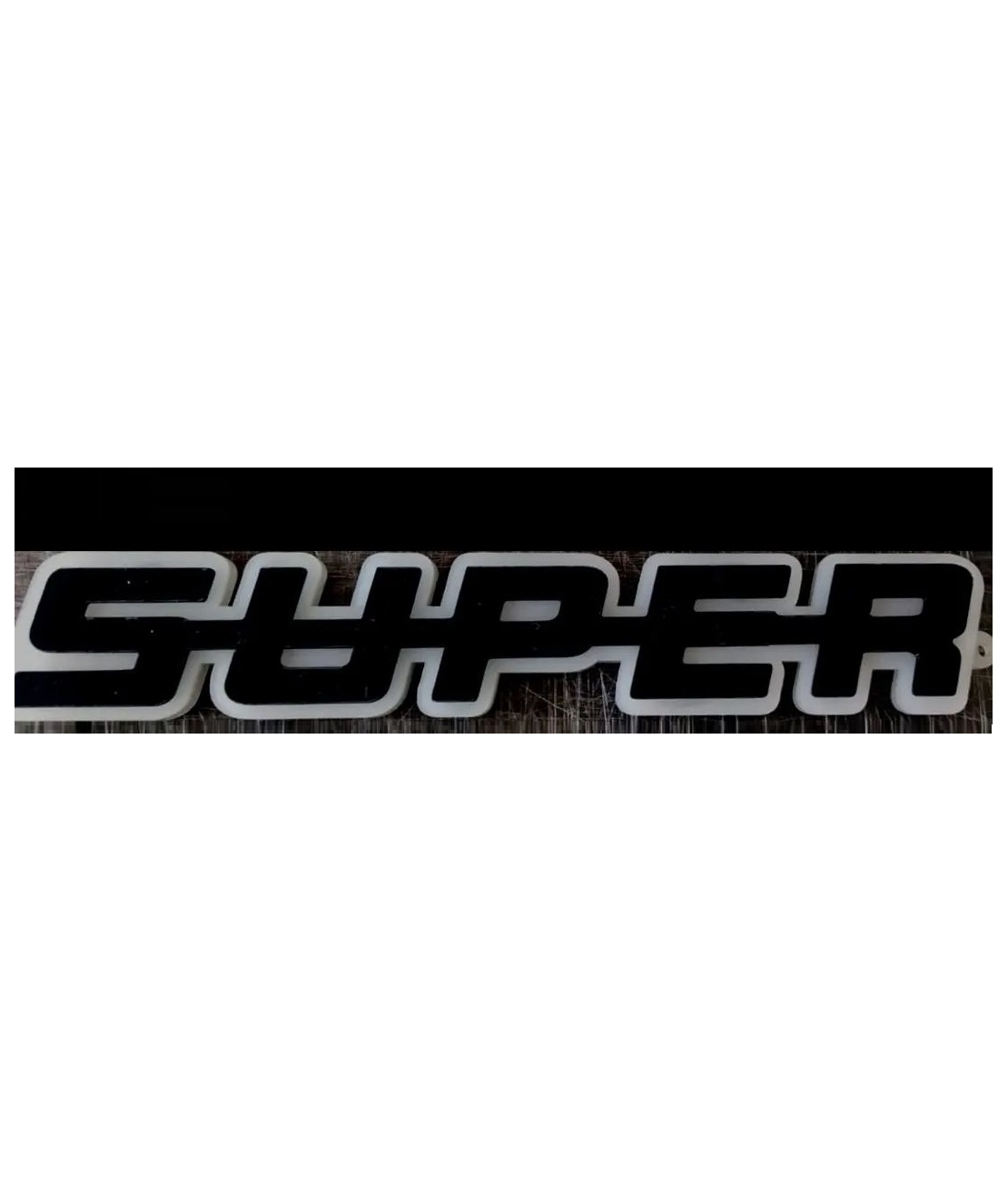 Светодиоден LED ЛЕД Надпис табела SUPER 24V бяла светлина 40 x 7cm