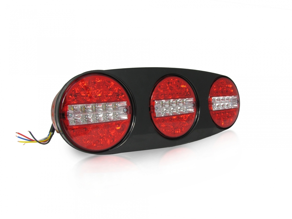 Комплект 12V - 24V Led Лед Тройни Диодни Стопове - Комбинирани Стоп, Габарит, Мигач, Задна Светлина