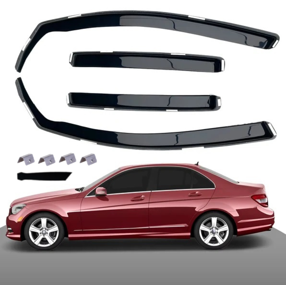 Комплект от 4бр. ветробрани за Mercedes C Class W204 2008-2014
