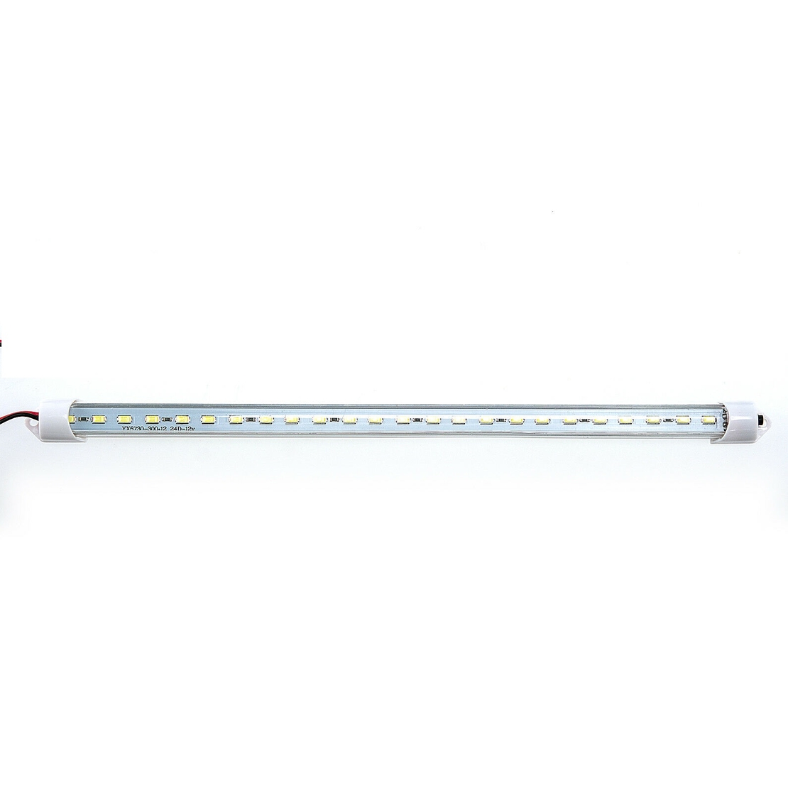 Бяла LED Интериорна Лампа тип тръба, 32см 24 диода - 12V, 1.5W - За Автомобил, Бус, Ван, За Дома или Офиса