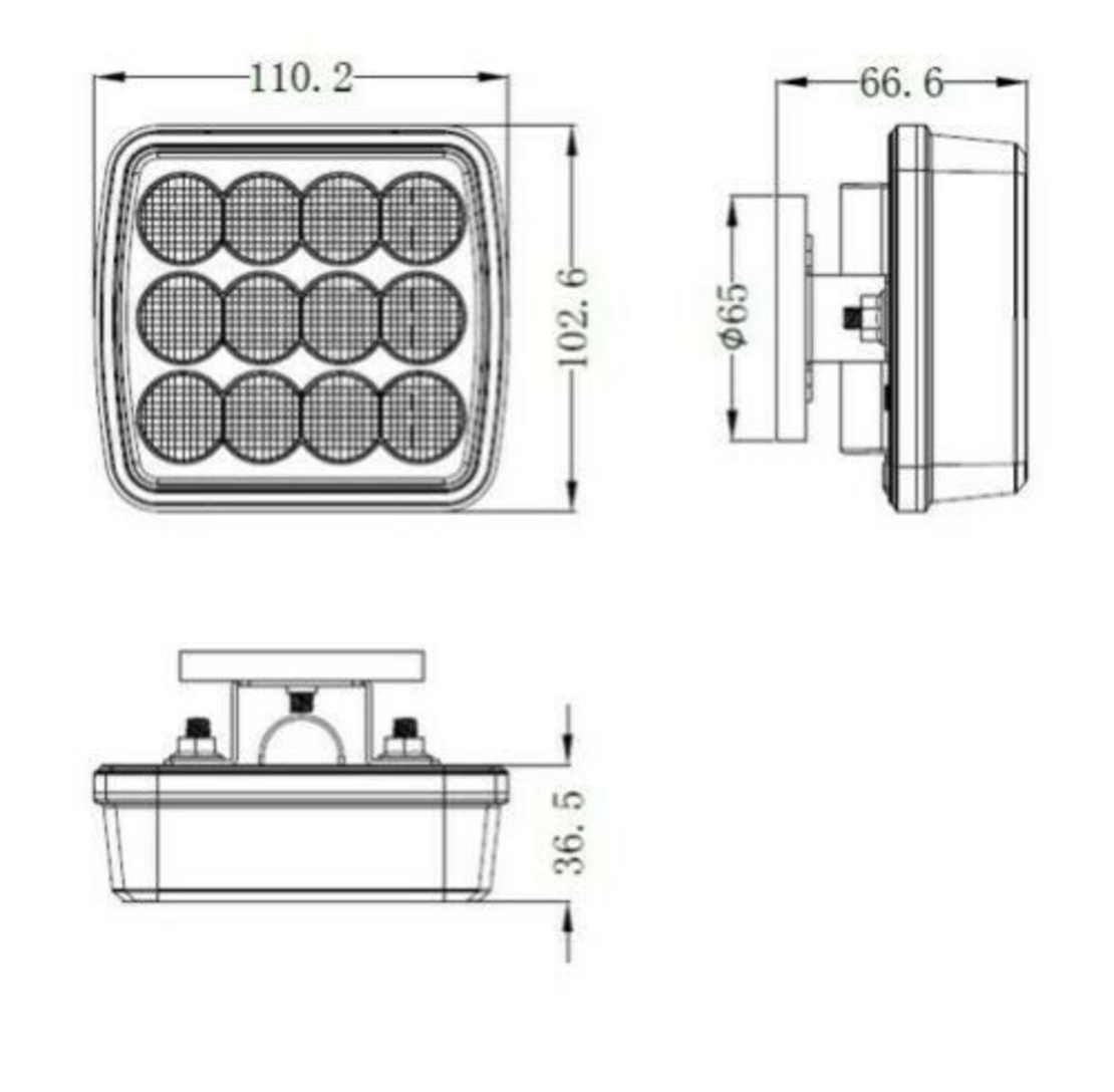 Безжични Wireless стопове стоп светлина с Mагнит 12-24v Лед Led Червени Светлини за Ремарке