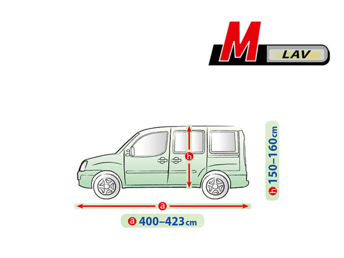 Висококачествено Покривало Kegel за VAN размер M 400-423x150-160cm