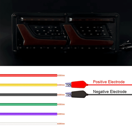 Комплект Ляв + Десен Диодни LED Лед Стопове 12V-24V с Динамичен Мигач Неон Neon Ефект 32x13cm За Бус Камион Тир Ремарке Караванa