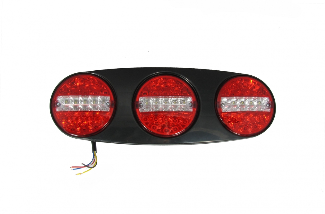 Комплект 12V - 24V Led Лед Тройни Диодни Стопове - Комбинирани Стоп, Габарит, Мигач, Задна Светлина