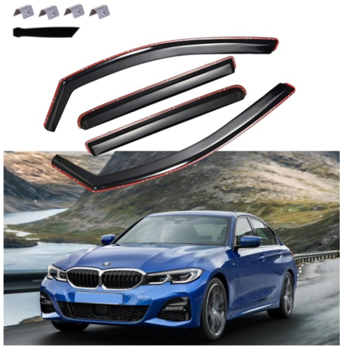 Комплект от 4бр. ветробрани за BMW 3-та серия Седан (G20) след 2019