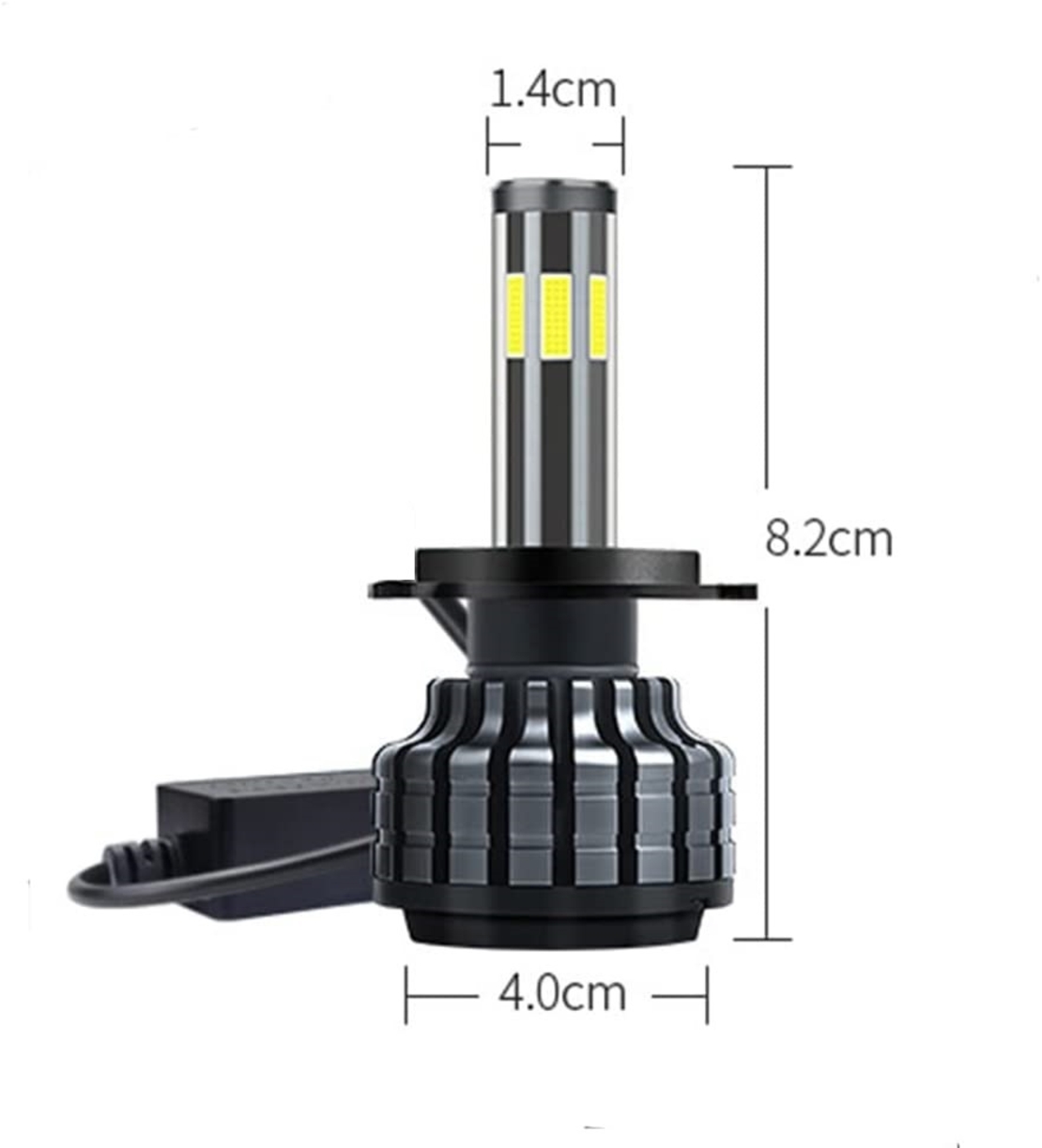 Комплект 360° градуса COB LED ЛЕД Диодни Крушки H4 Х4 12V 80W 16000lm За Фарове Canbus без Грешки къси/дълги