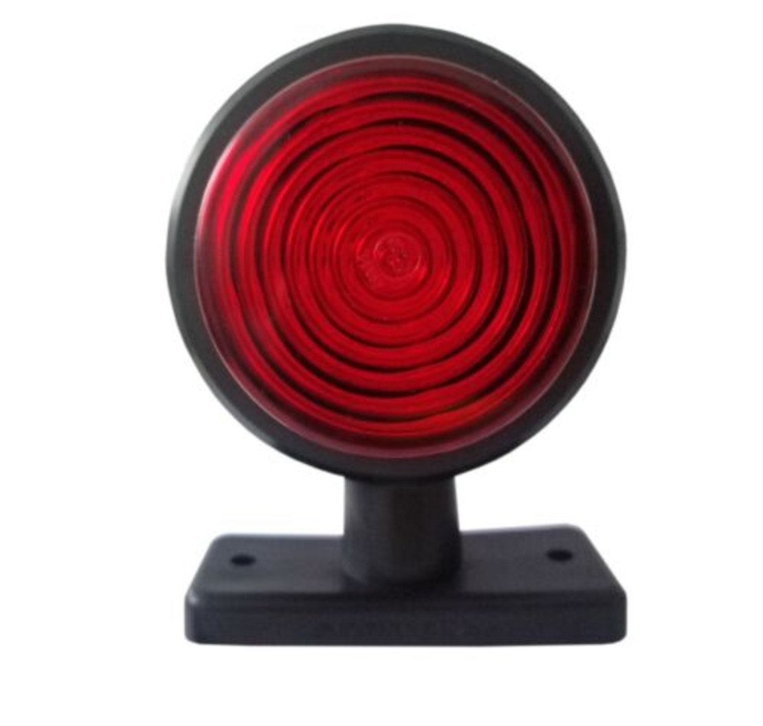 Комплект от 2 броя 12-24V ЛЕД LED Диодни Странични Маркери, Рогчета, Светлини За Камион, Ремарке, Каравана, Кемпер АТВ и др., червено-оранжево