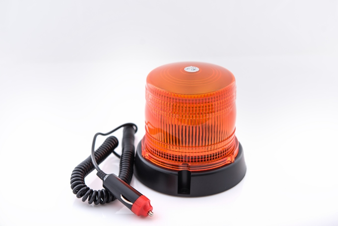 10 LED Лед Сигнална лампа, аварийна, маяк, буркан 12V с магнитно закрепване
