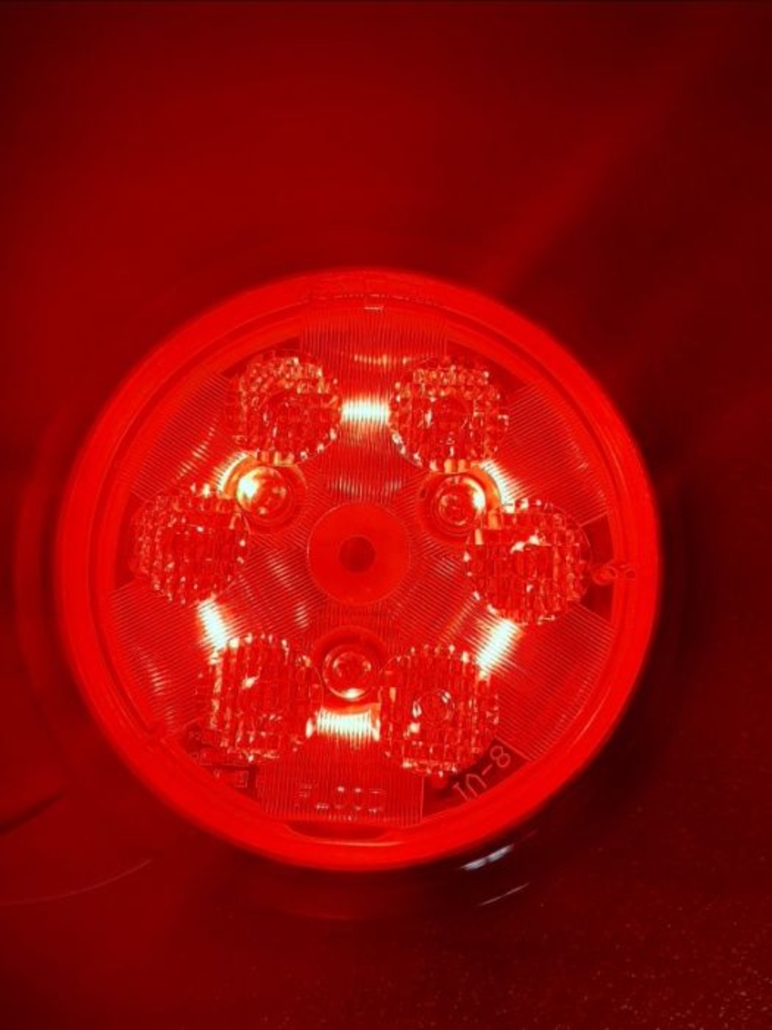 ЛЕД Диоден Халоген LED Лампа 2100lm 112mm 24W Бяла и Червена Светлина