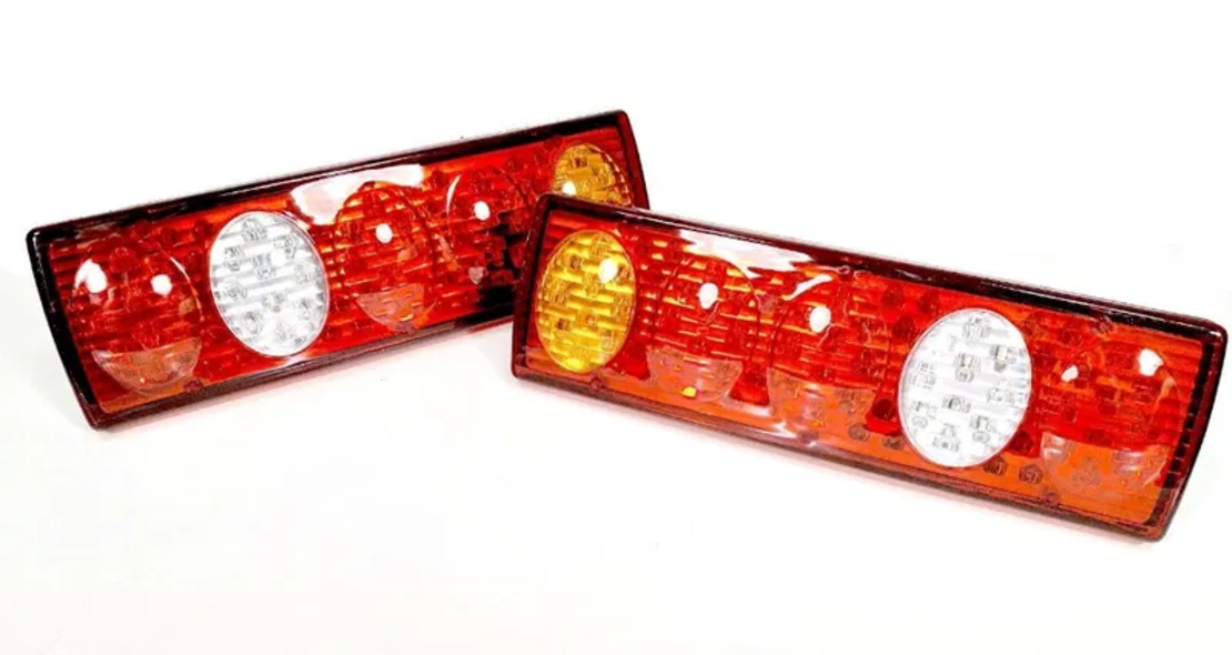Комплект Диодни LED Лед стопове 12V - 410mm x 130mm x 60mm - подходящи за Бус Камион Тир Ремарке Караванa