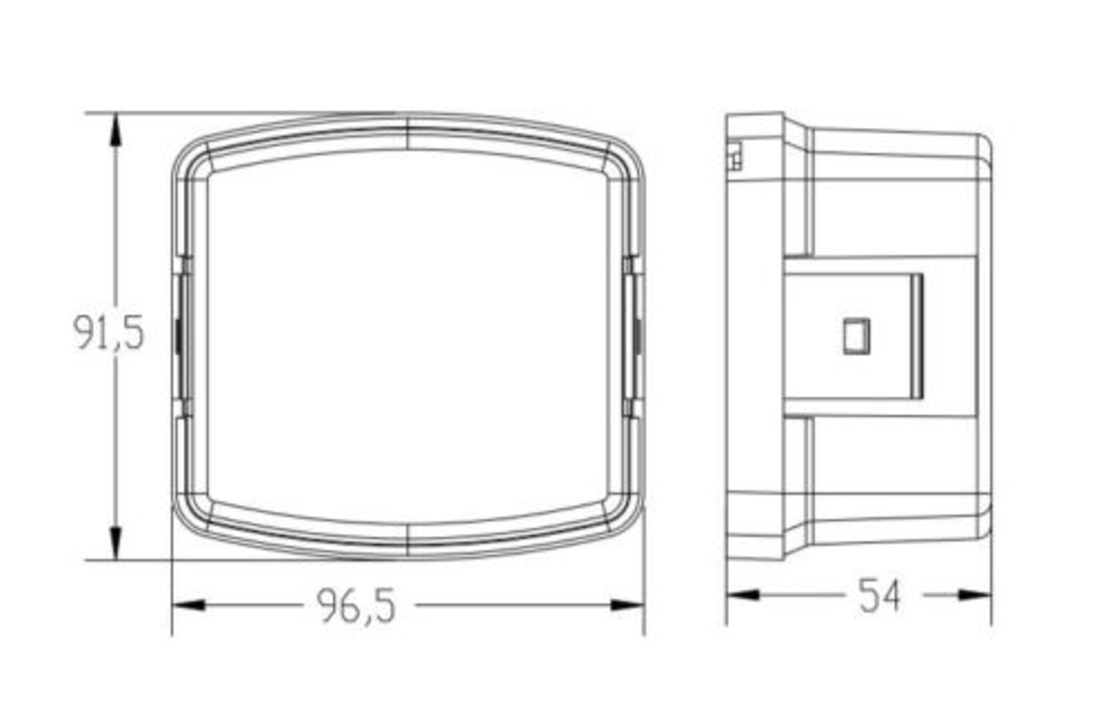Задна лява стоп светлина 12V 24V за трактор John Deere Deutz-Fahr Case OEM Джон Диър Кейс 3223264R91 , AT43601 , 4389588