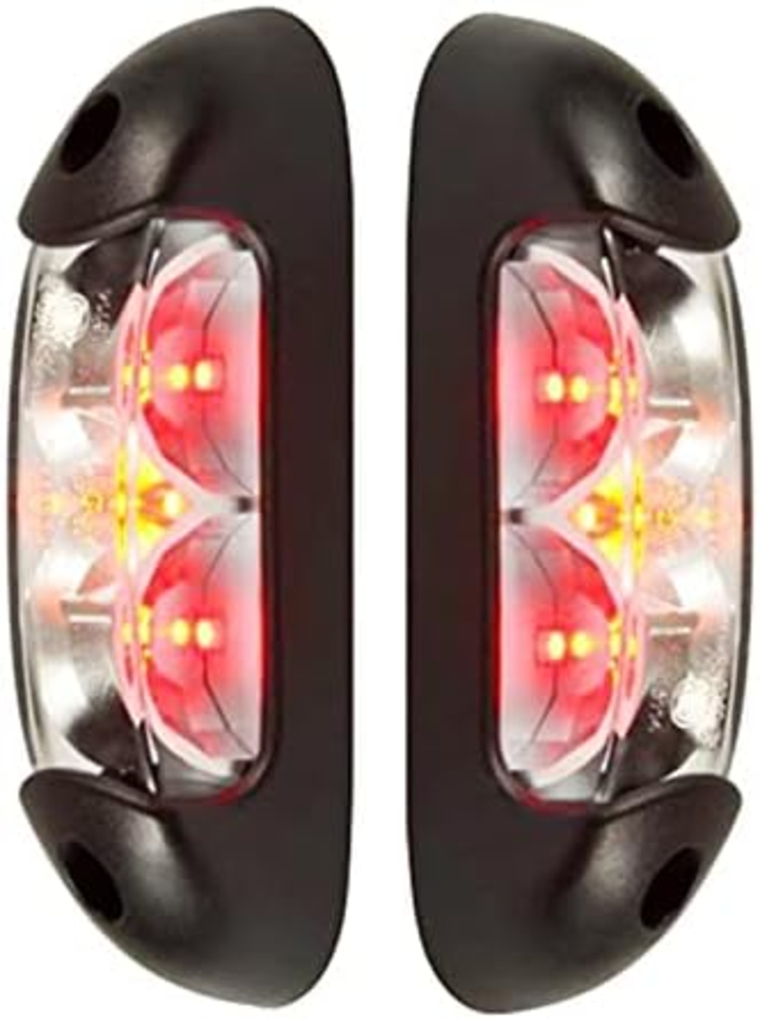 LED габарит, токос, 12V-24V, бяла, червена и оранжева светлина - за ремаркета, платформи, камиони и др.