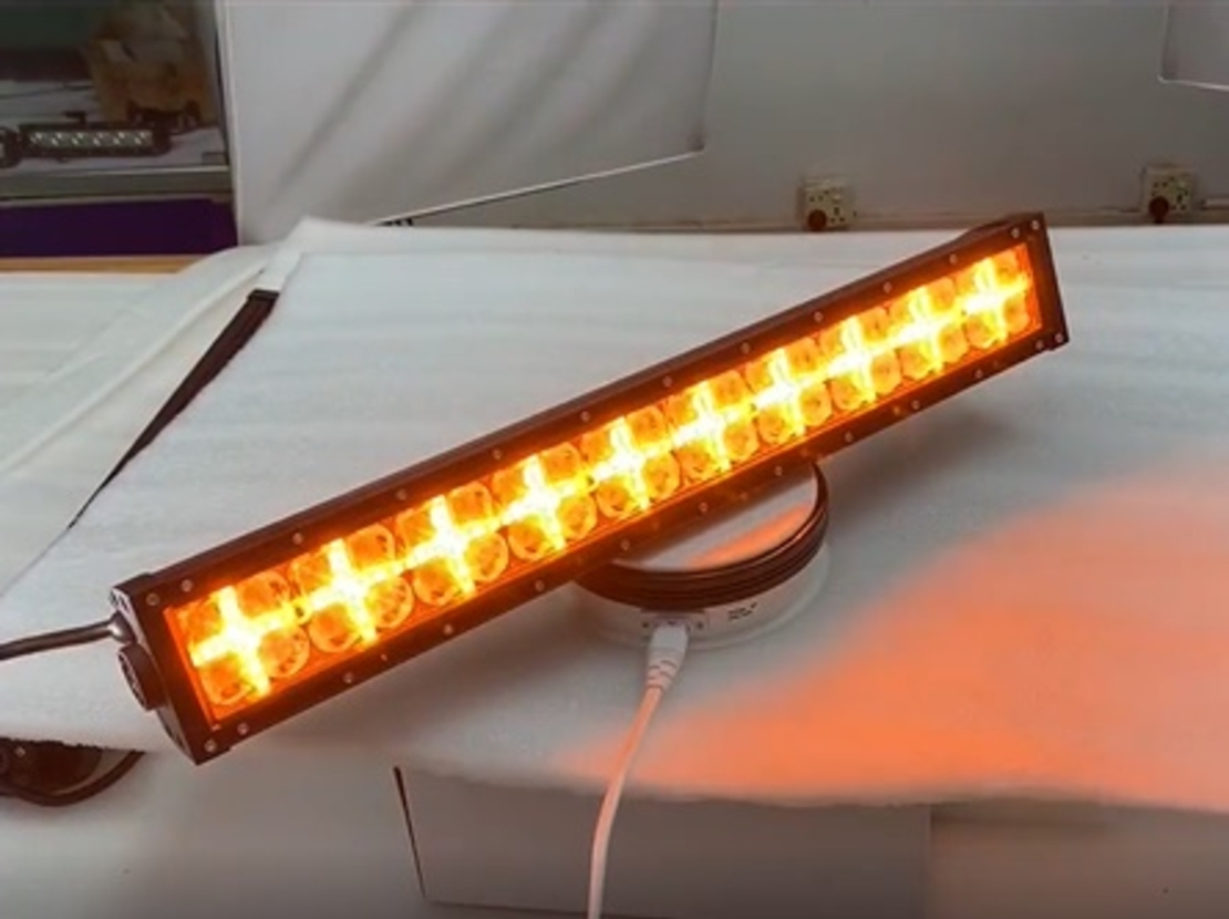 54 См Led Bar Лед Диоден Бар Прожектор Бяла и Оранжева, Жълта Светлина, Блиц, Флаш, CROSS DRL 120W 12V 24V