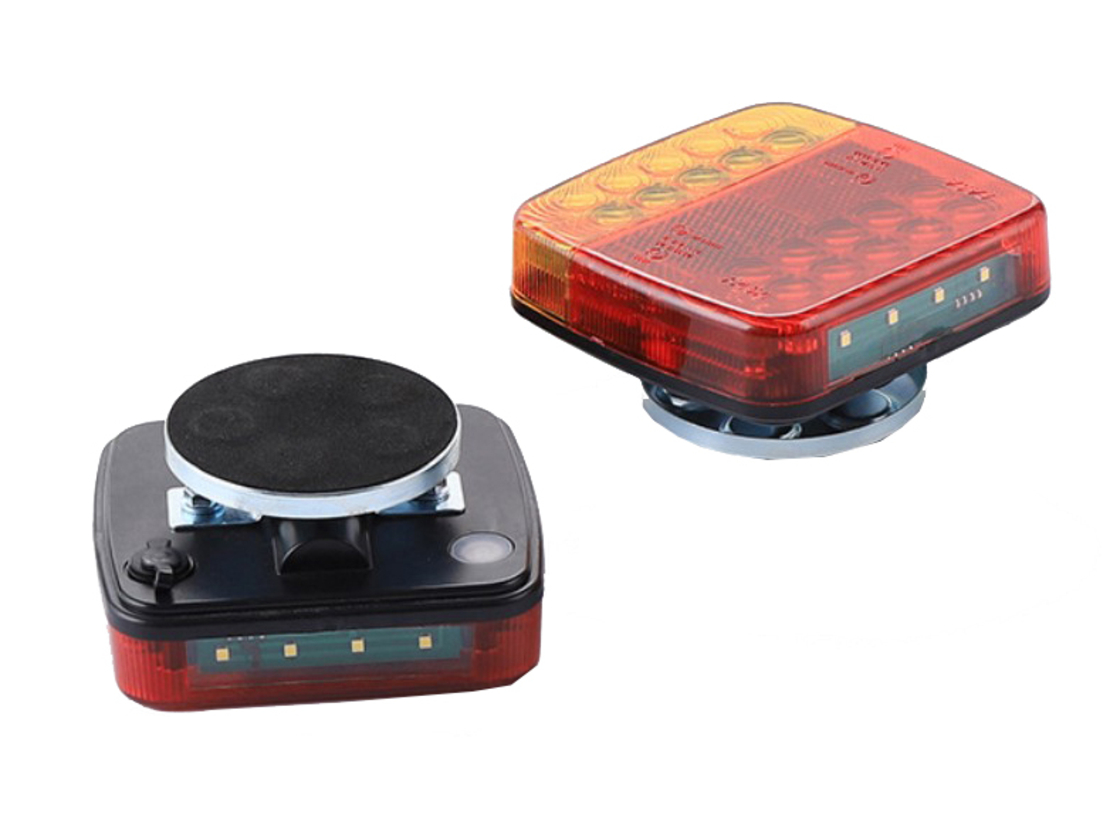 Безжични Wireless Лед Led Стопове с Магнит 12V 24V за Ремарке Каравана Платформа 5 Функции