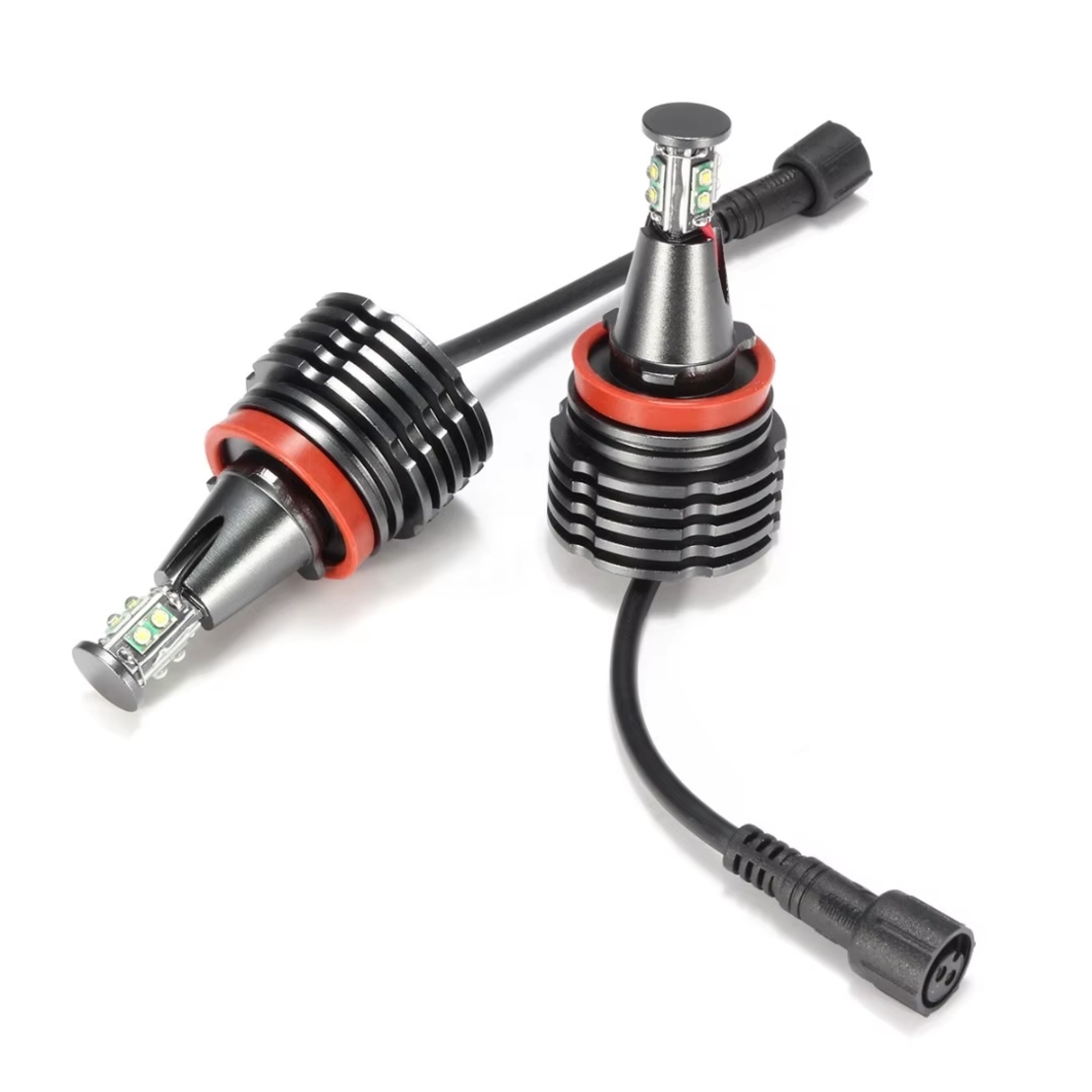 Комплект H8 40W LED Angel Eyes крушки за BMW – CANBUS, жълта / оранжева светлина