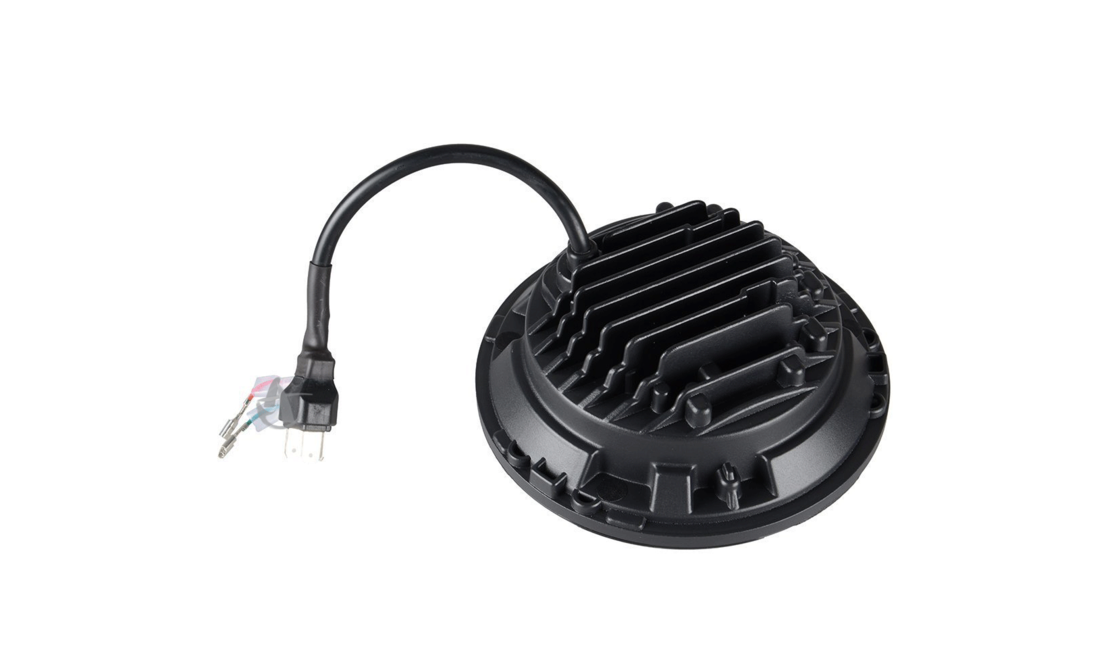 Универсален 7 инча 18см ЛЕД LED фар лампа халоген 12V-24V къси/дълги с DRL дневни светлини бяло 4000lm за АТВ джип мотоциклет камион трактор и др.