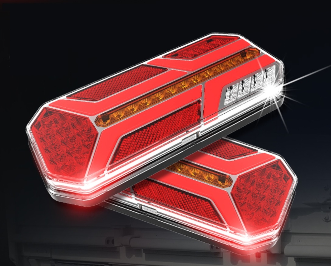 Комплект LED ЛЕД Диодни Стопове, Динамичен Мигач, 7 Функции, 12/24V