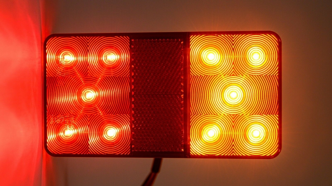 LED Лед Диоден Стоп, Slim, 12V, 150мм x 80мм, За Камион, Ремарке, Бус