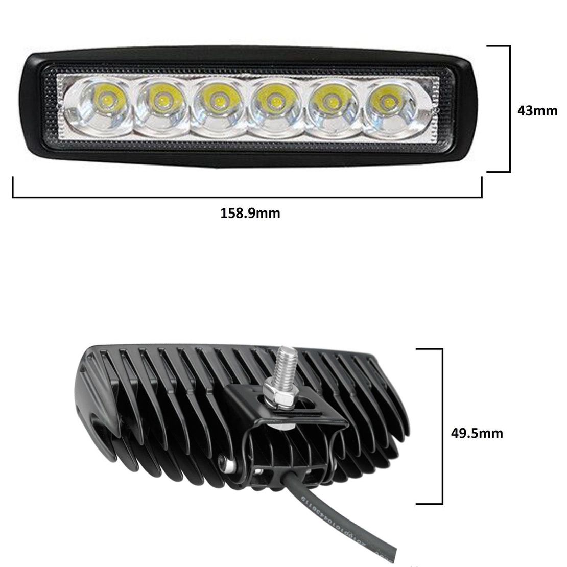 Универсален Лед LED Халоген Фар DRL дневни светлини 12V - 24V за автомобил офроуд бус ван камион