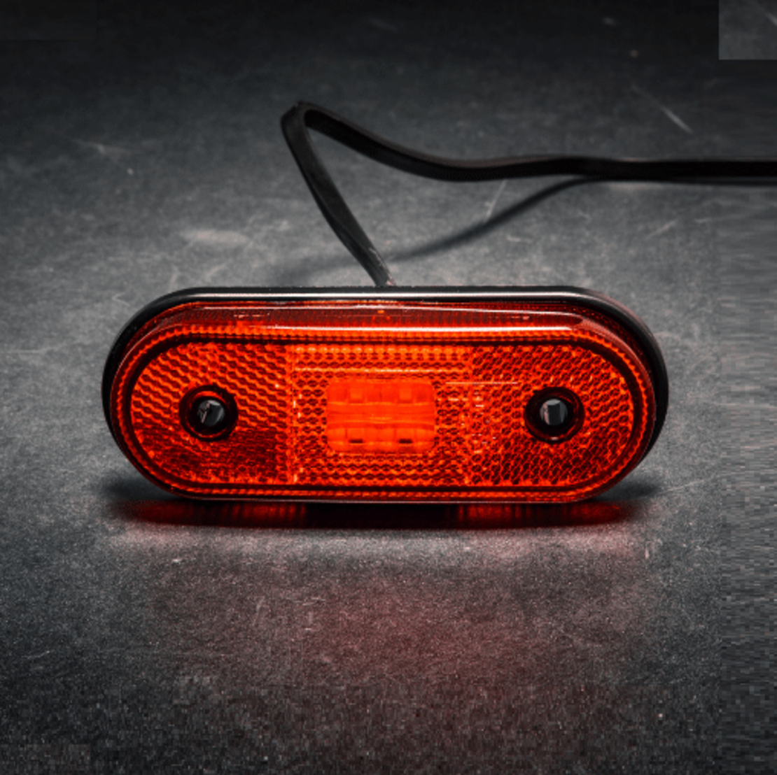 LED ЛЕД Светодиоден Водоустойчив Червен Габарит Маркер Токос 12 - 24V за камион бус ван пикап ремарке каравана платформа и др. 120 x 46 mm