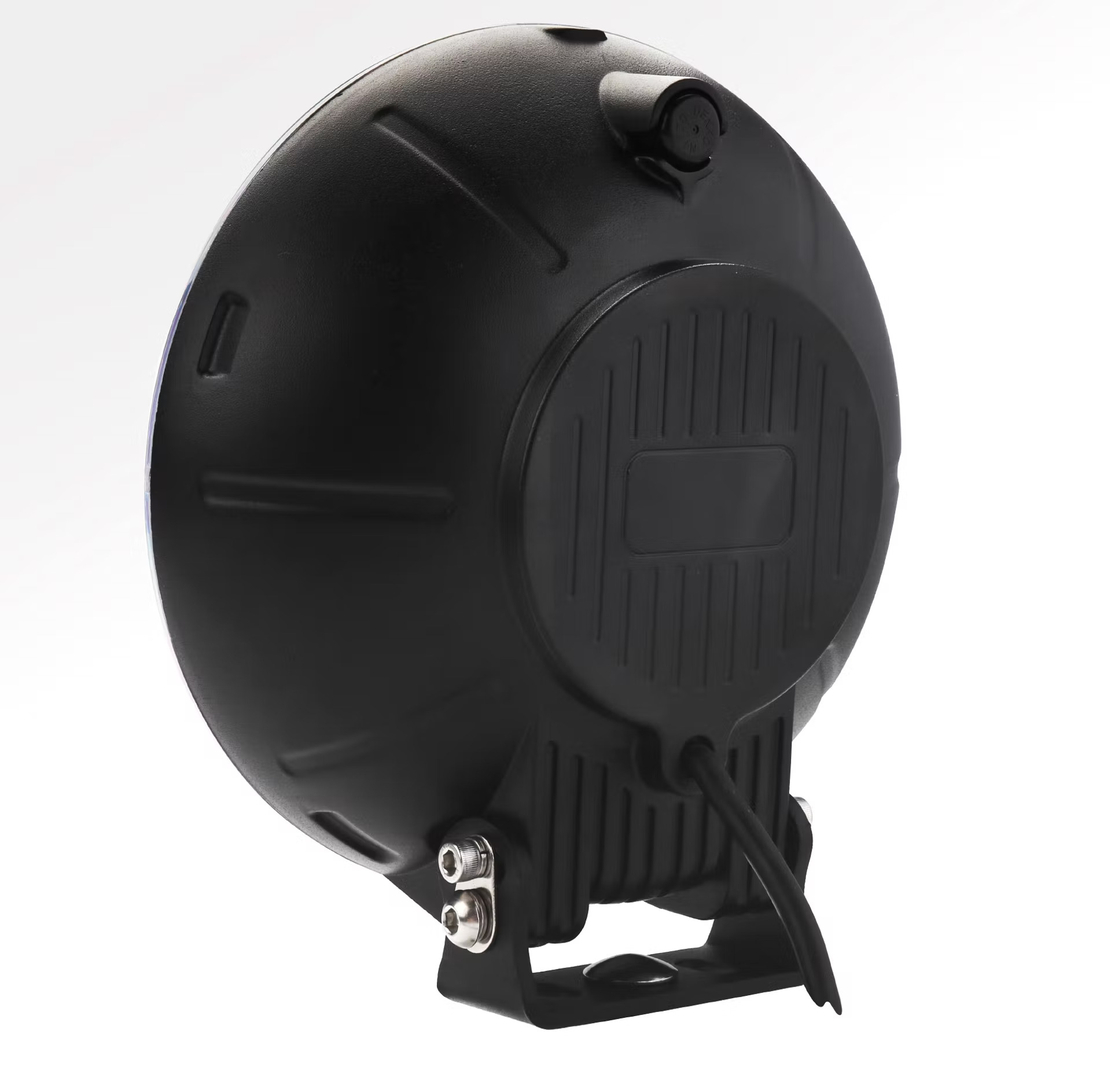 1 брой LED Диоден Халоген Фар с DRL бяло-жълт Ø 218 мм 12V-24V 120W Dark knight За Джип Камион Трактор Багер Земеделски Машини и др.