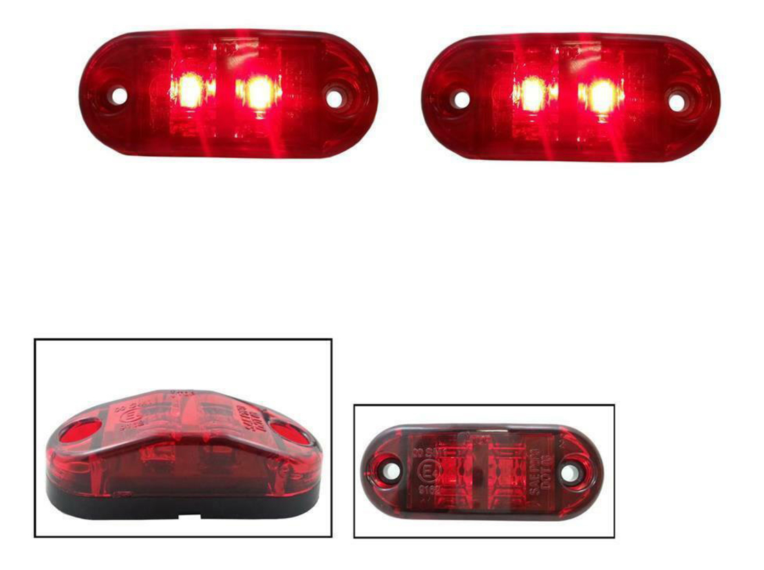 1 Брой 12V Червен Led Лед Диоден Маркер Габарит Токос - За Бусове Камиони Ремаркета