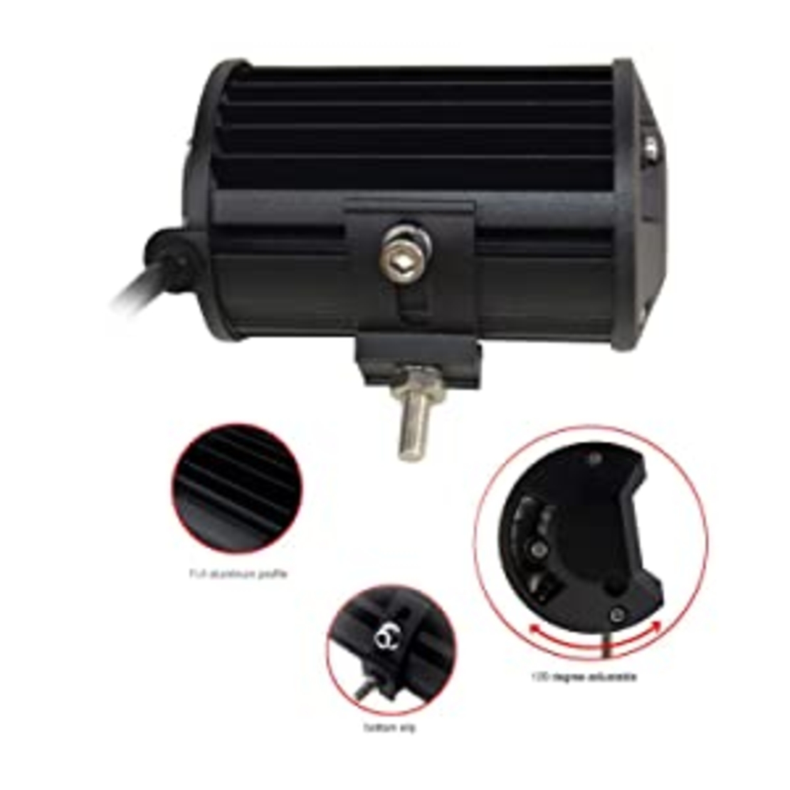 Универсален 90W Лед LED Халоген Фар Работна Лампа 12V - 24V с комбинирана бяла светлина за автомобил офроуд бус ван камион