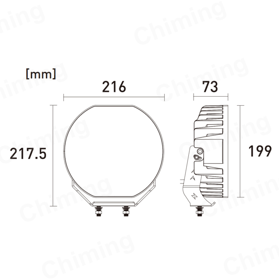 LED Халоген 22см Фар Бяла Светлина + Бяла и Жълта Габаритна 80W 9100lm 12V 24V Е-марк Е9 Бус Ван 4х4 Джип ATV Камион Трактор