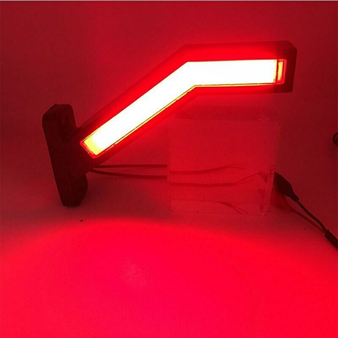 Комплект LED Габарити, Странични Светлини Тип Рогче, Неон Ефект, Бягащ Режим - 12V-24V - 22см - за камион, ремарке
