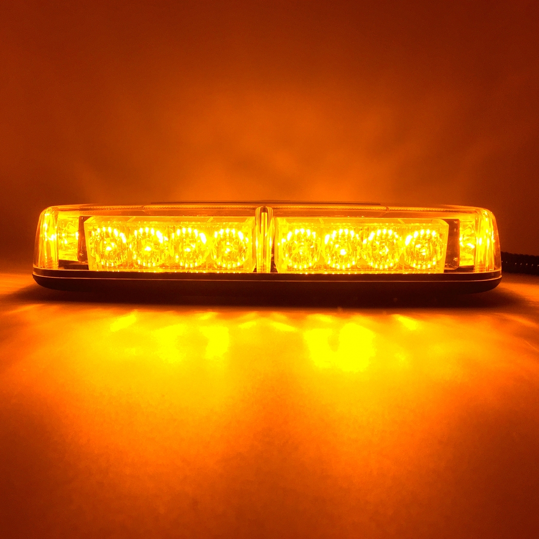 12V 24V Лед Led Диодна Мощна Аварийна Сигнална Лампа Буркан с Магнит 15 режима Бяло Стъкло За Пътна Помощ Платформа Снегорин и др.