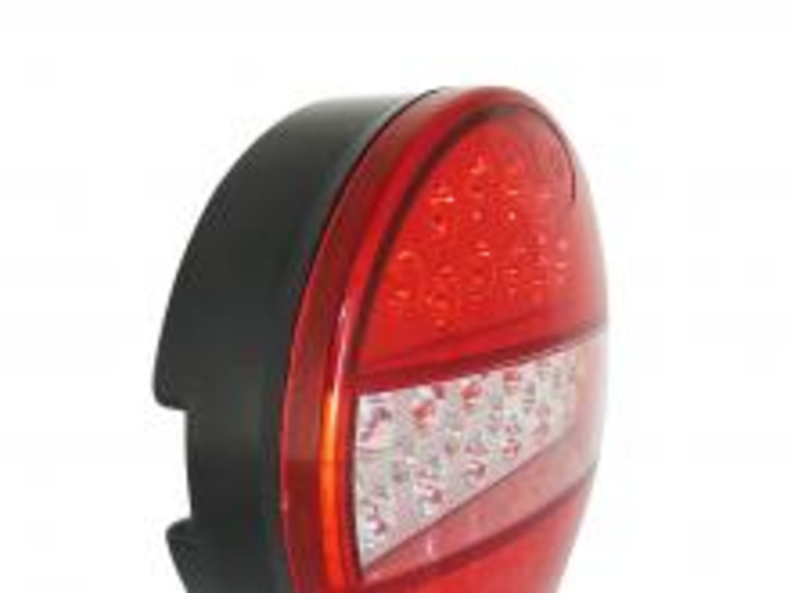 Комплект 2бр. LED Диоден стоп тип хамбургер 24V ЧЕРВЕНО-БЕЛИ ЗАДНИ СТОП СВЕТЛИНИ