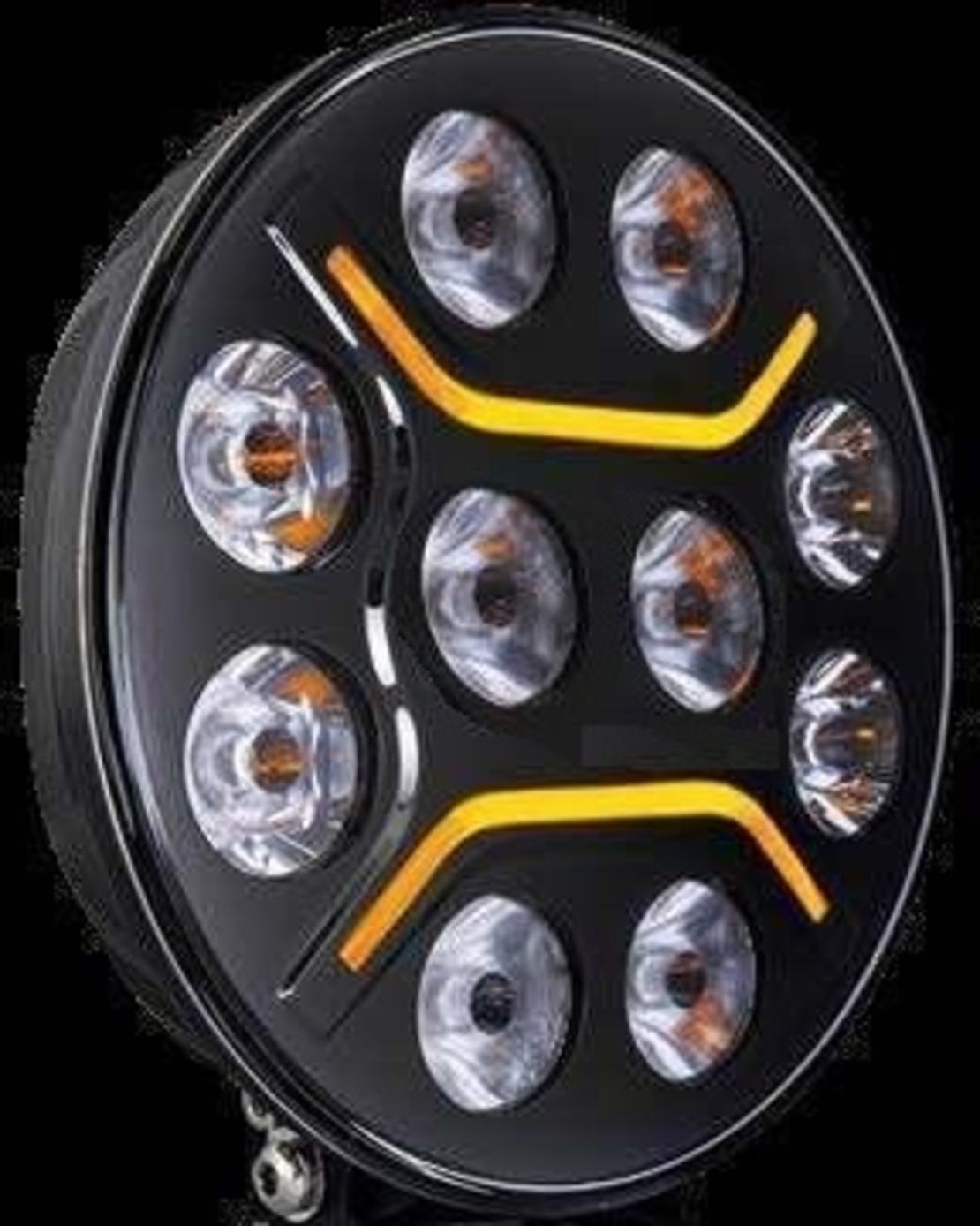 LED + DRL Диоден Халоген Фар Бял Оранжев Габарит Ø 230 мм 12V 24V за джип камион трактор багер земеделски машини и др.