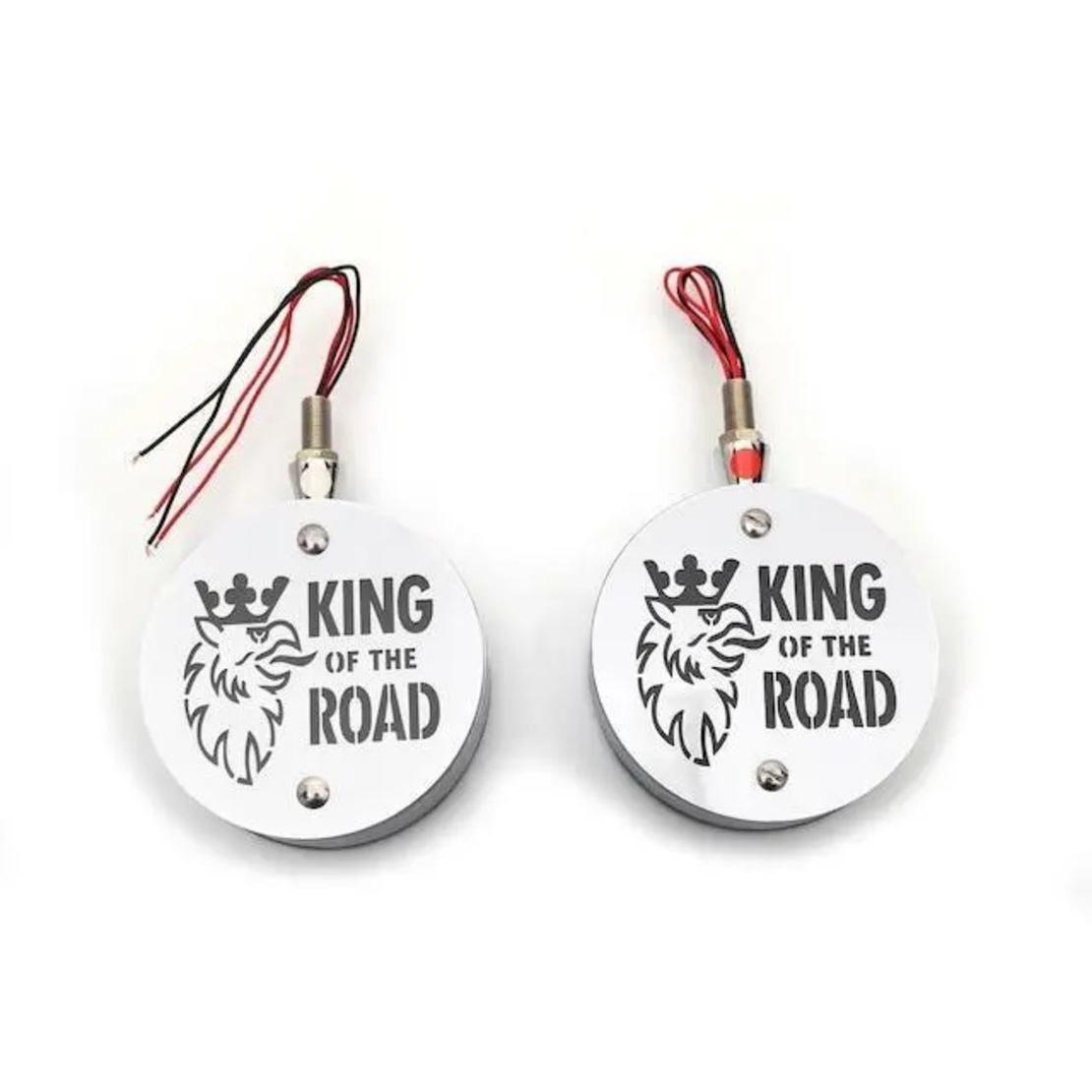 Комплект от 2бр Светодиодни LED Лед Габарити Обеци 24V оранжево-червено King