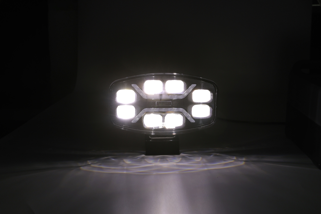 LED Халоген Фар DRL бяла/жълта светлина - 12-24V за джип, камион, агротехника и др.