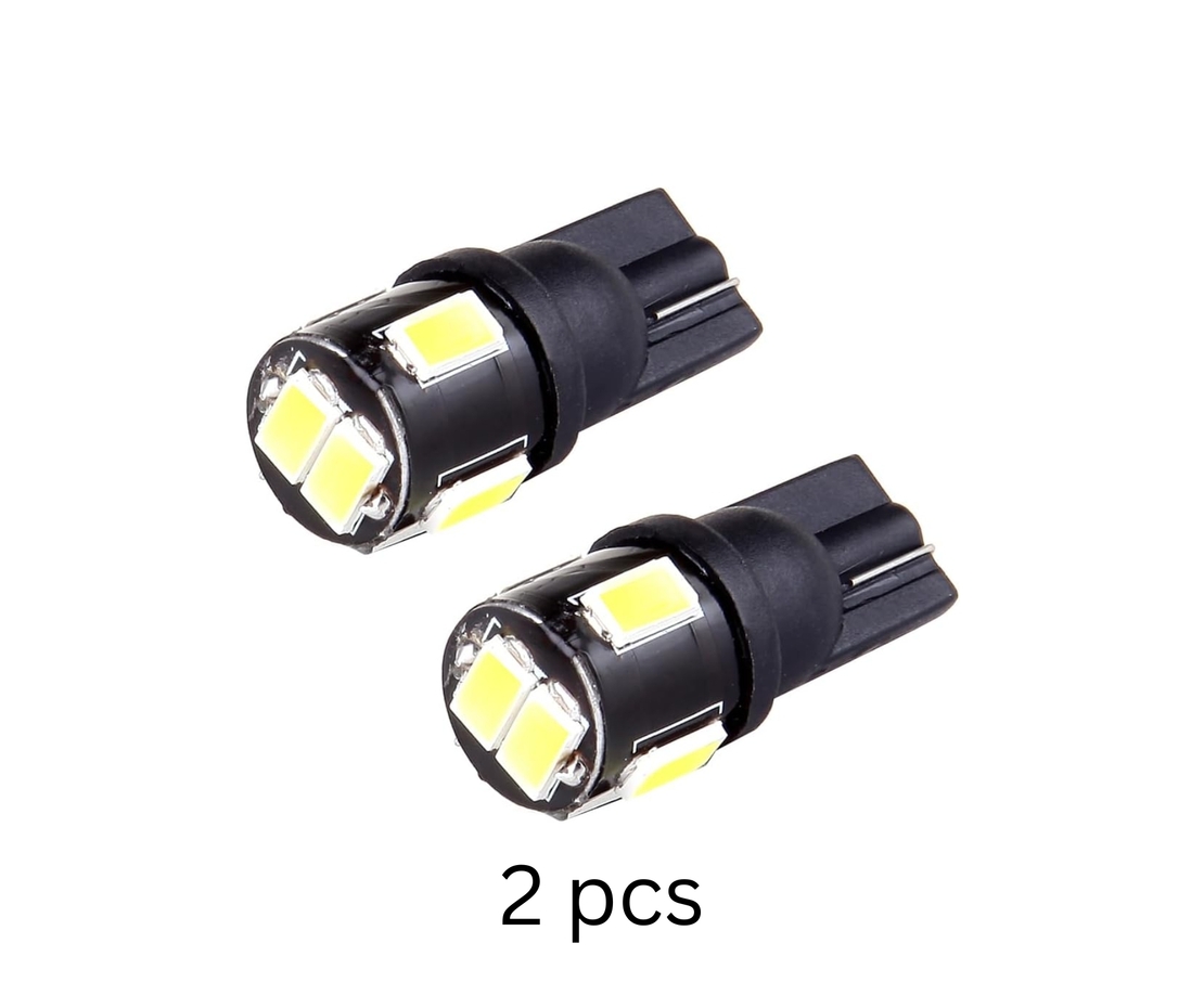 Комплект 2 бр. LED крушки T10 W5W, 7000K бяла светлина, ниска консумация, 12V - блистер