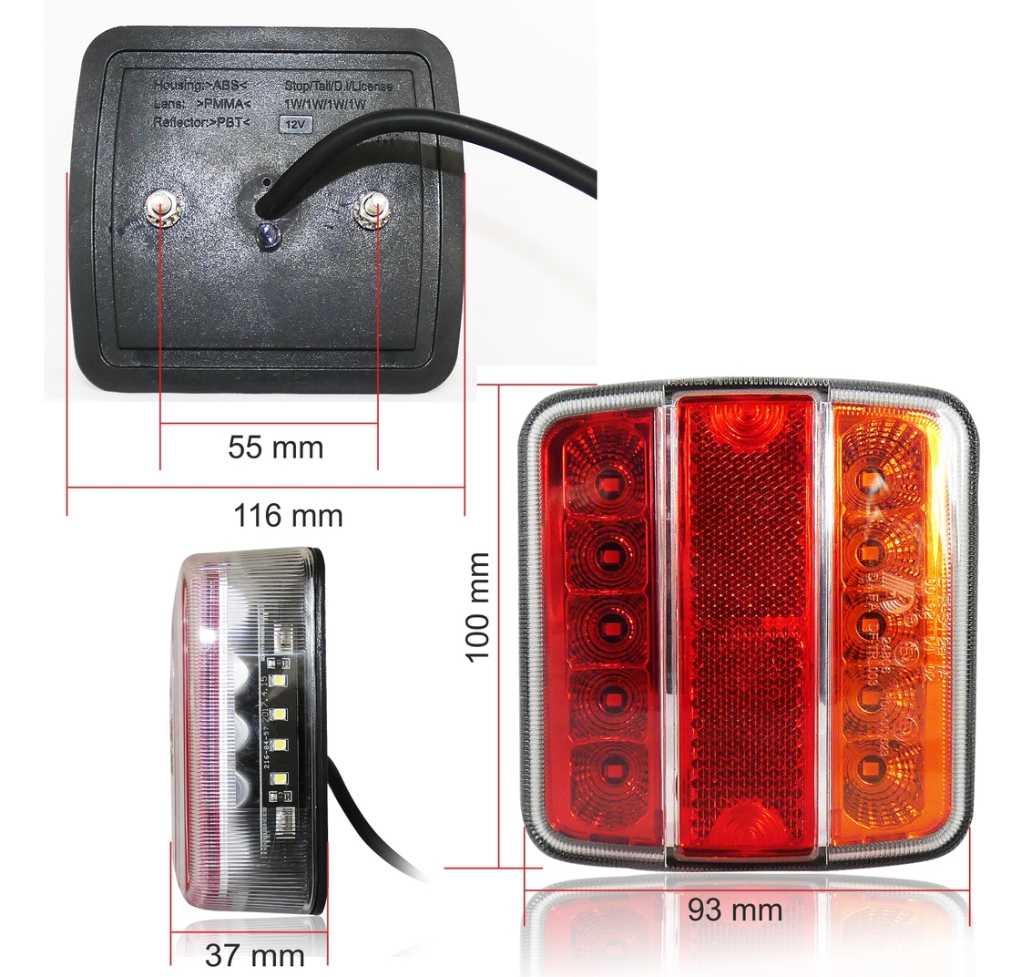 Комплект LED Диодни Стопове 12V 24V Волта бус камион ТИР ремарке