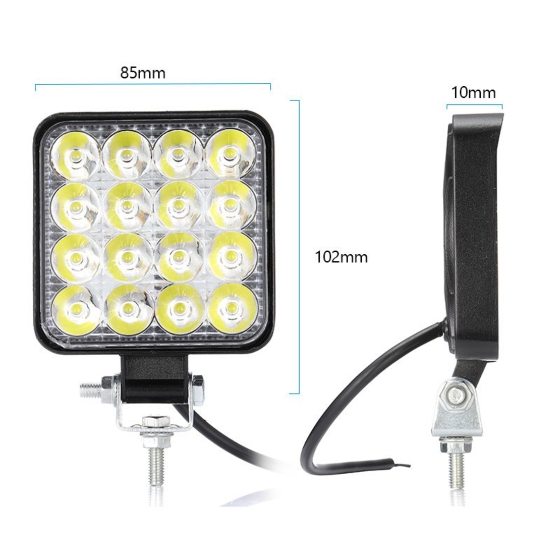 48W Мини ЛЕД LED Диоден Фар Прожектор Дневни Светлини Диодна Лампа 12V 24V