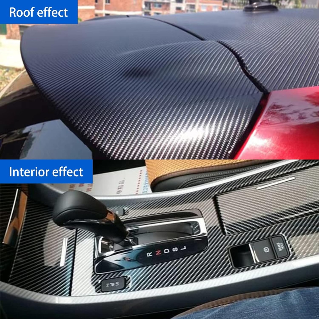 9D Декоративно автомобилно WRAP фолио 1.52 X 18M черен карбон BLACK CARBON