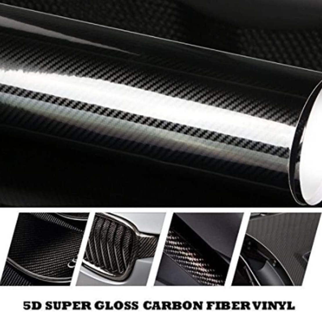 5D Декоративно автомобилно WRAP фолио 1.52 X 18M черен карбон BLACK CARBON