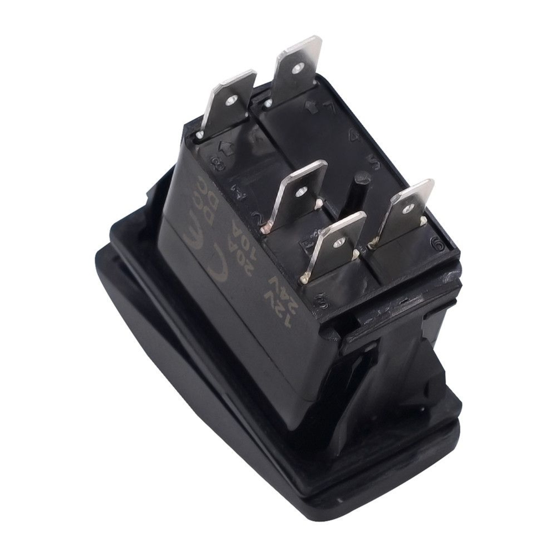 Копче, Бутон, За Вграждане, за LED Лед Бар, Халоген, Задни Светлини, 12V - 24V, Надпис  REAR LIGHTS , Синя Светлина