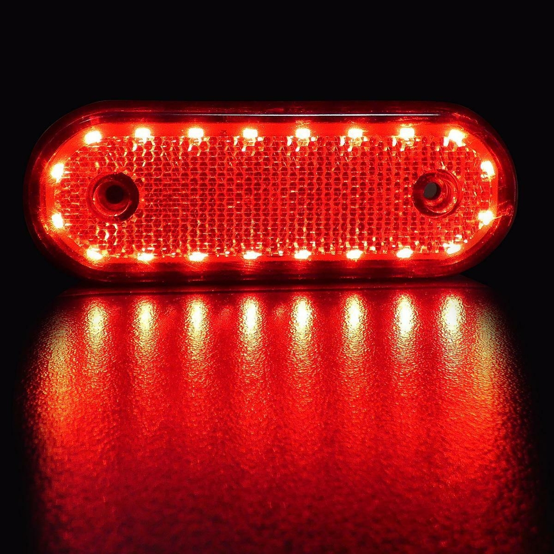 LED Габарит Със Стойка, Червен или Жълт Цвят, Маркер, 20 Диода, 12V - 24V