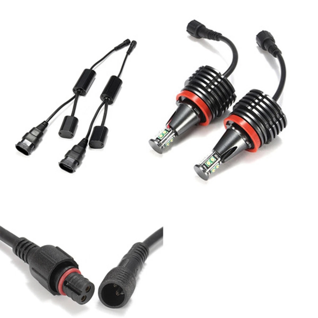 Комплект H8 40W LED Angel Eyes крушки за BMW – CANBUS, бяла светлина
