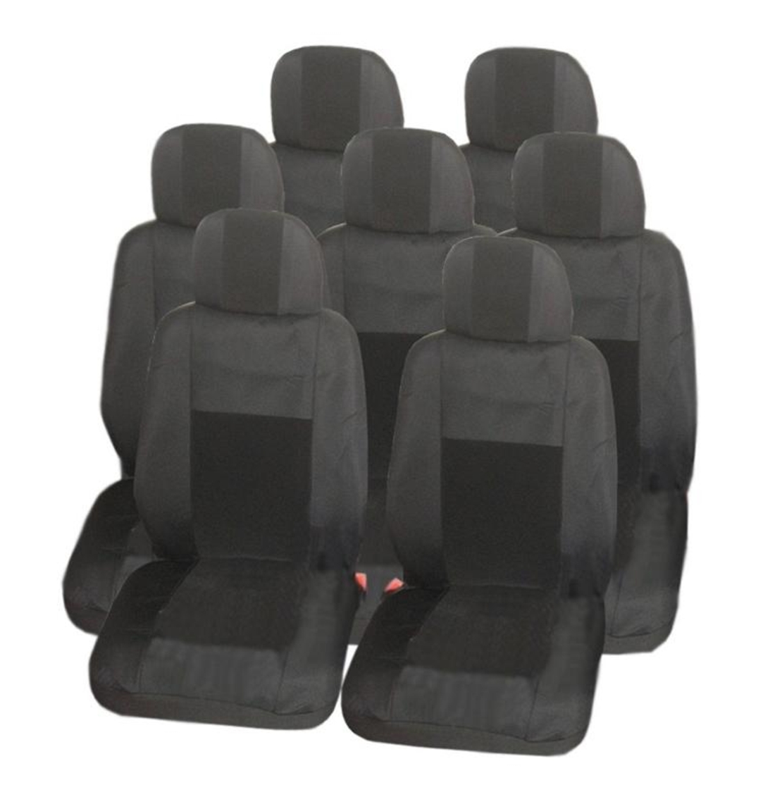 Калъфи тапицерия за VW Touran, Sharan, Ford Galaxy, Citroen C8, Peugeot 307SW, Citroen C4 Grand Picasso, Peugeot 806, 807, Lancia Phedra - Черни