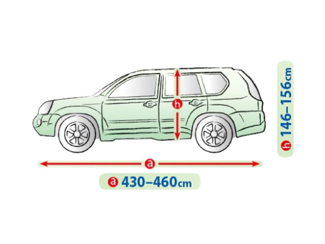 Висококачествено Покривало Kegel за Джип SUV Серия Mobile Garage размер L 430 - 460см х 146 - 156см