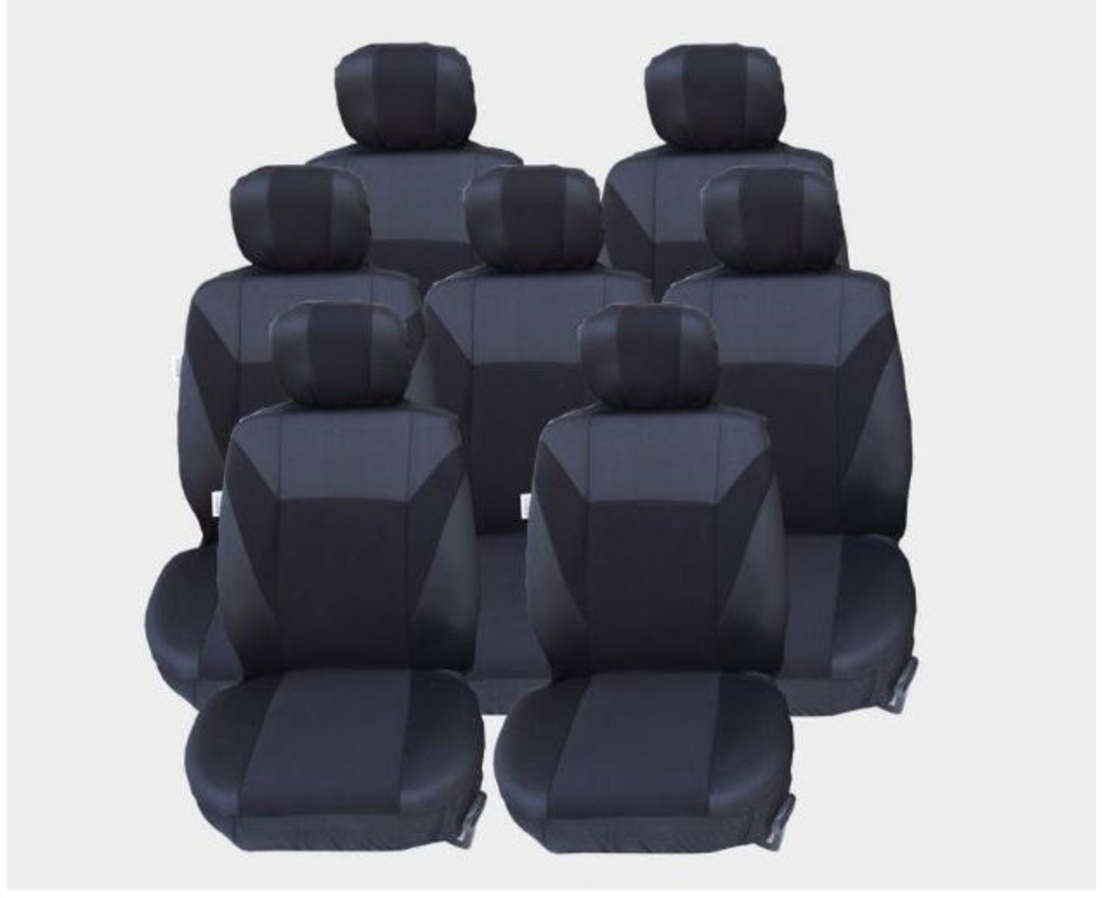 Калъфи тапицерия за VW Touran, Sharan, Ford Galaxy, Citroen C8, Peugeot 307SW, Citroen C4 Grand Picasso, Peugeot 806, 807, Черен
