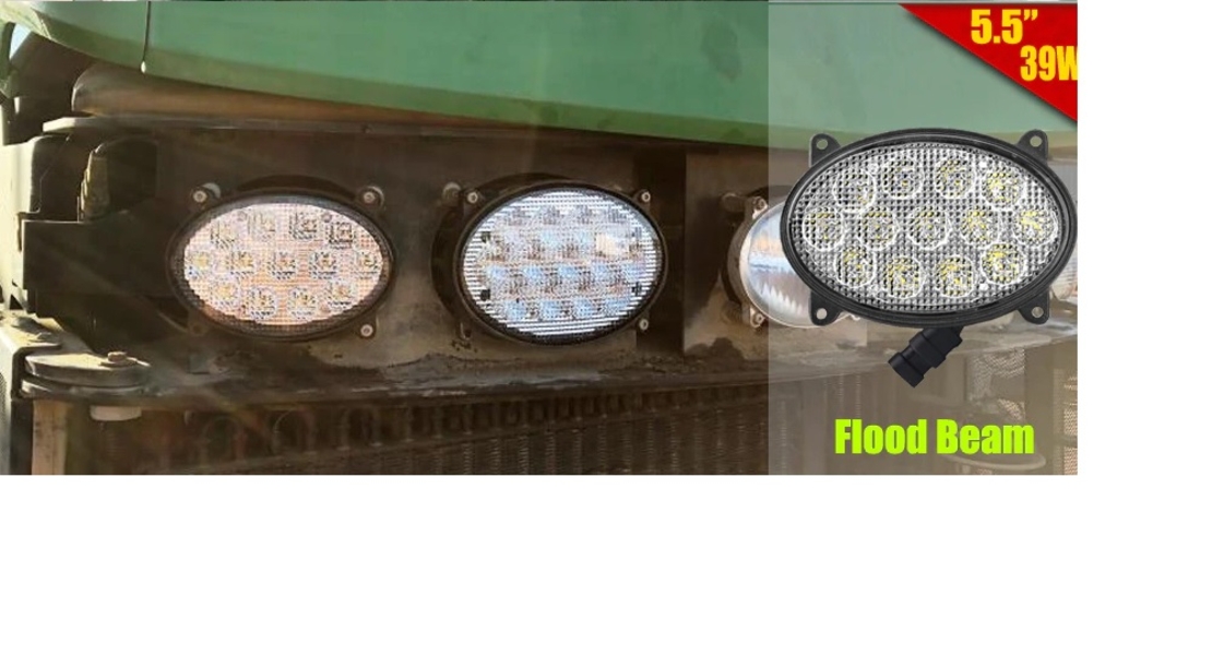 65W LED фар - разпръскваща светлина - подходящ за трактор, комбайн, джип, ATV, камион - светлини за мъгла - 13.5см елипса - 13 ЛЕД диода