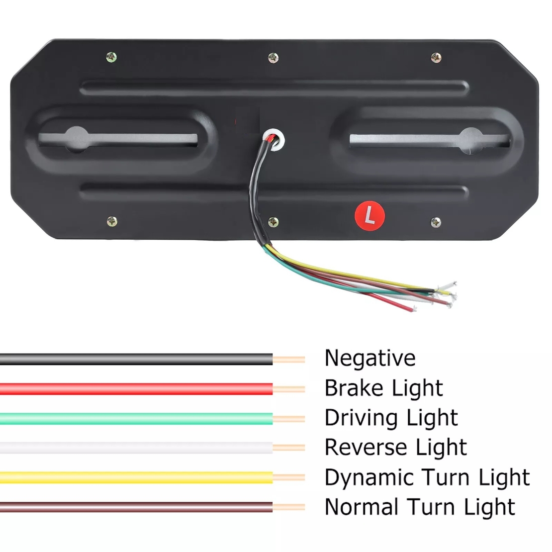Комплект Диодни Лед LED Стопове 5 функции с Динамичен Бягащ Мигач 12 - 24V 346mm x 130mm