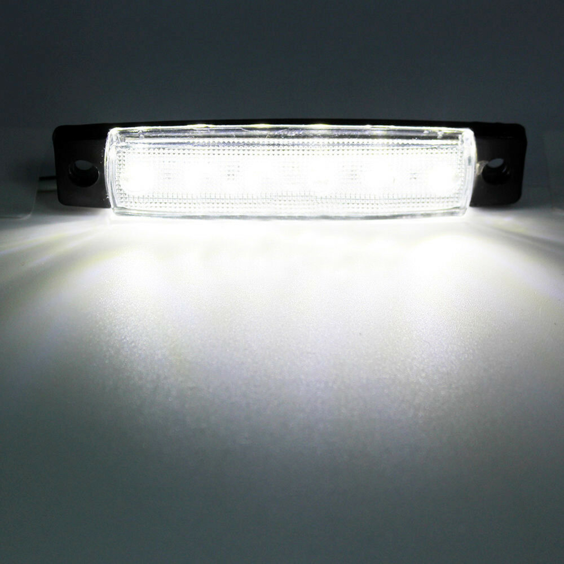 LED габарит бяла светлина с 6 SMD диода – 12V/24V, 93 mm