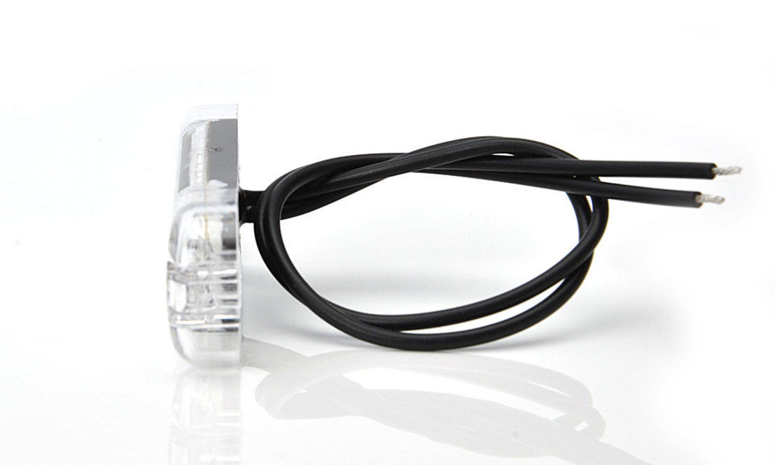 LED Светодиоден Габарит, Маркер, Токос, Бял, Е-Mark, 3 LED, 12V-24V, 8,4 см