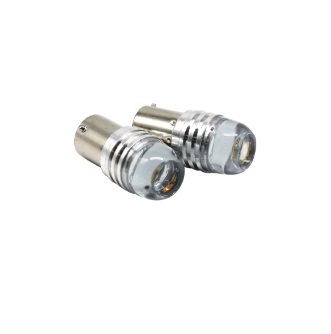 Комплект от 2 броя LED Лед Диодни Блиц Мигащи Крушки За Габарит P21W 1156 BA15S 12V с 9 Леда Бяла Светлина